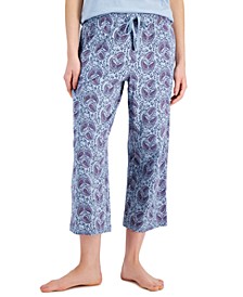Women's Printed Cotton Capri Pajama Pants, Created for Macy's