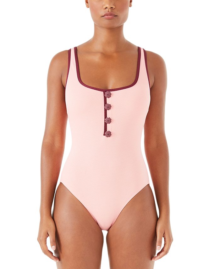 kate spade new york Women's Contrast-Trim One-Piece Swimsuit & Reviews -  Swimsuits & Cover-Ups - Women - Macy's