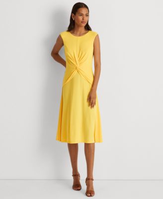 mid length yellow dress