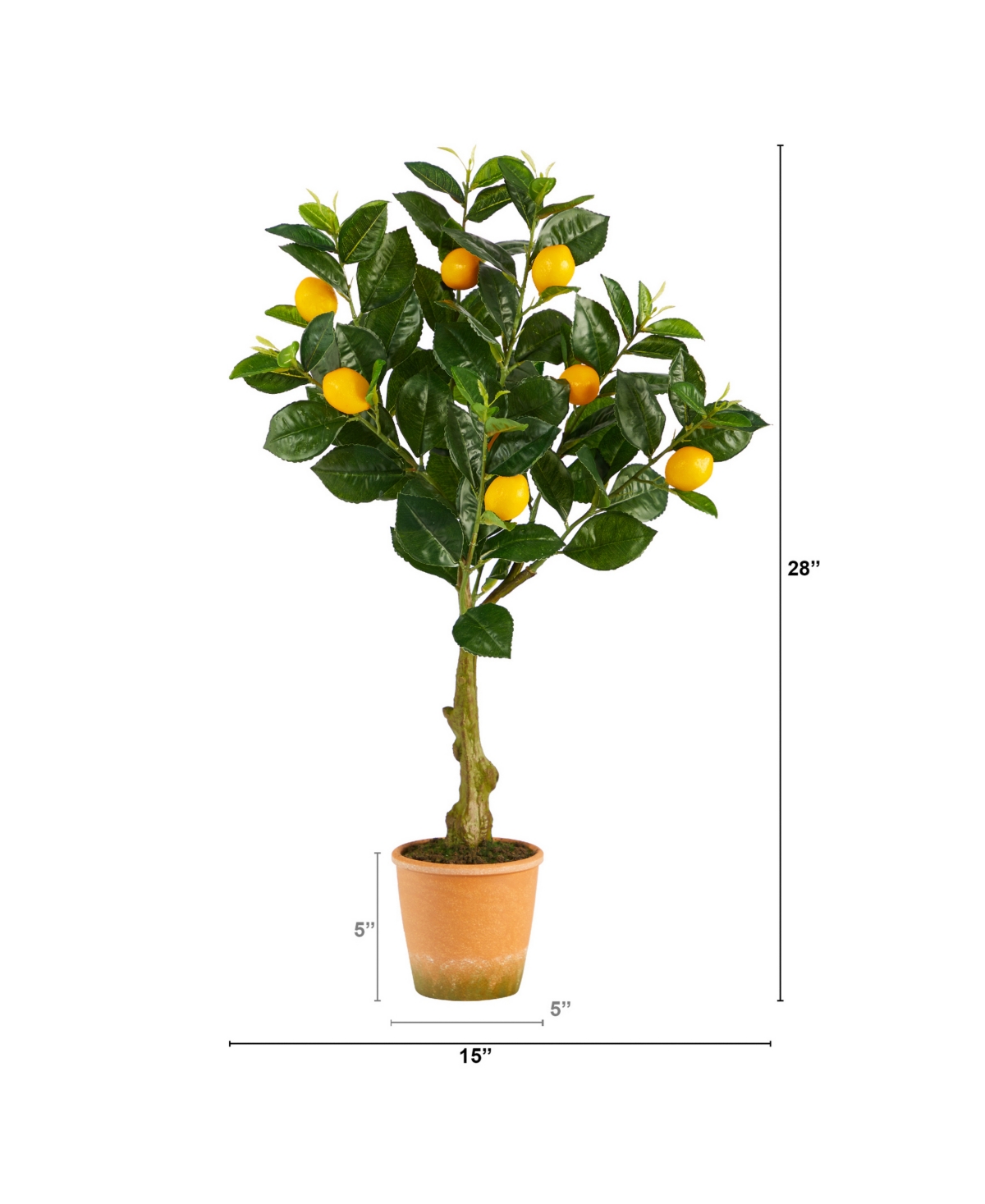 Lemon Artificial Tree in Decorative Planter,
