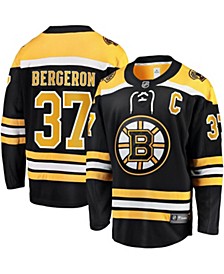 Men's Branded Patrice Bergeron Black Boston Bruins Home Captain Premier Breakaway Player Jersey