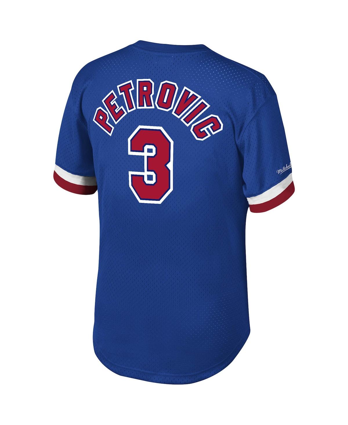 Mitchell & Ness Men's  Drazen Petrovic Royal New Jersey Nets Mesh T-shirt In Royal