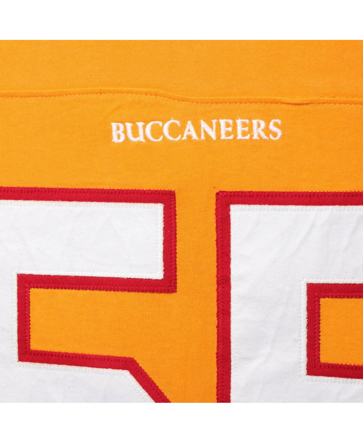 Men's Mitchell & Ness Derrick BrooksTampa Bay Buccaneers Throwback Retired Player Name and Number Long Sleeve Top - Orange