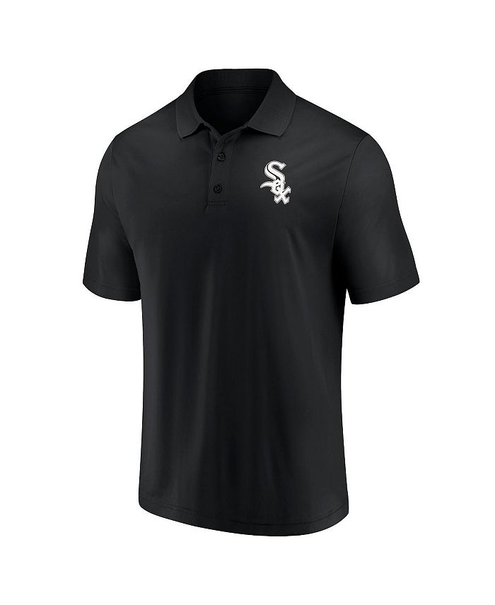 Fanatics Men's Black and Gray Chicago White Sox Primary Logo Polo Shirt ...