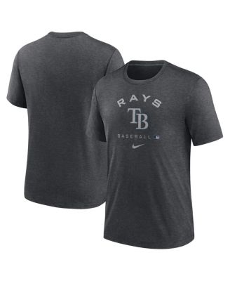 Men's Heathered Charcoal Tampa Bay Rays Authentic Collection Tri-Blend Performance T-shirt