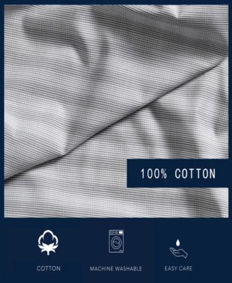 Michael Plaid Cotton Percale 3-Piece Sheet Set, Twin