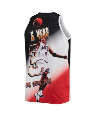 Mitchell & Ness Men's Allen Iverson Black Philadelphia 76Ers Big And ...