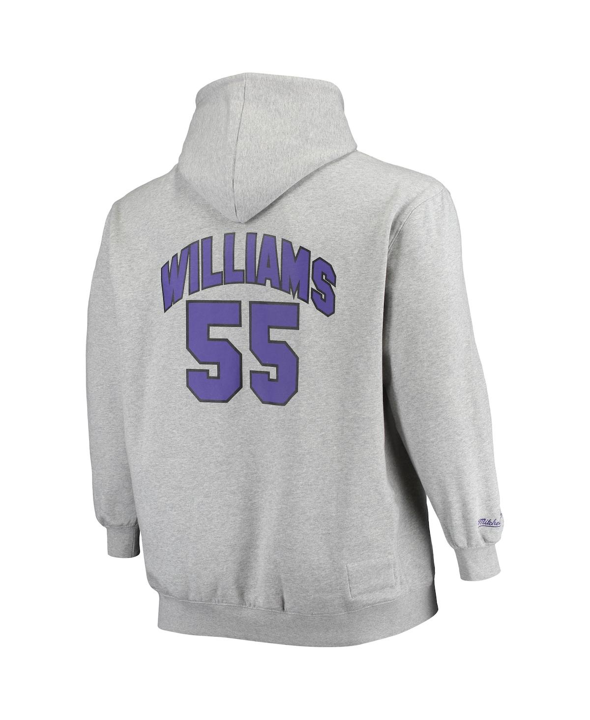 Mitchell & Ness Jason Williams Heathered Gray Sacramento Kings Big & Tall Name & Number Pullover Hoo In Heathered Gray