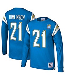 Men's Ladainian Tomlinson Powder Blue San Diego Chargers 2009 Retired Player Name and Number Long Sleeve T-shirt