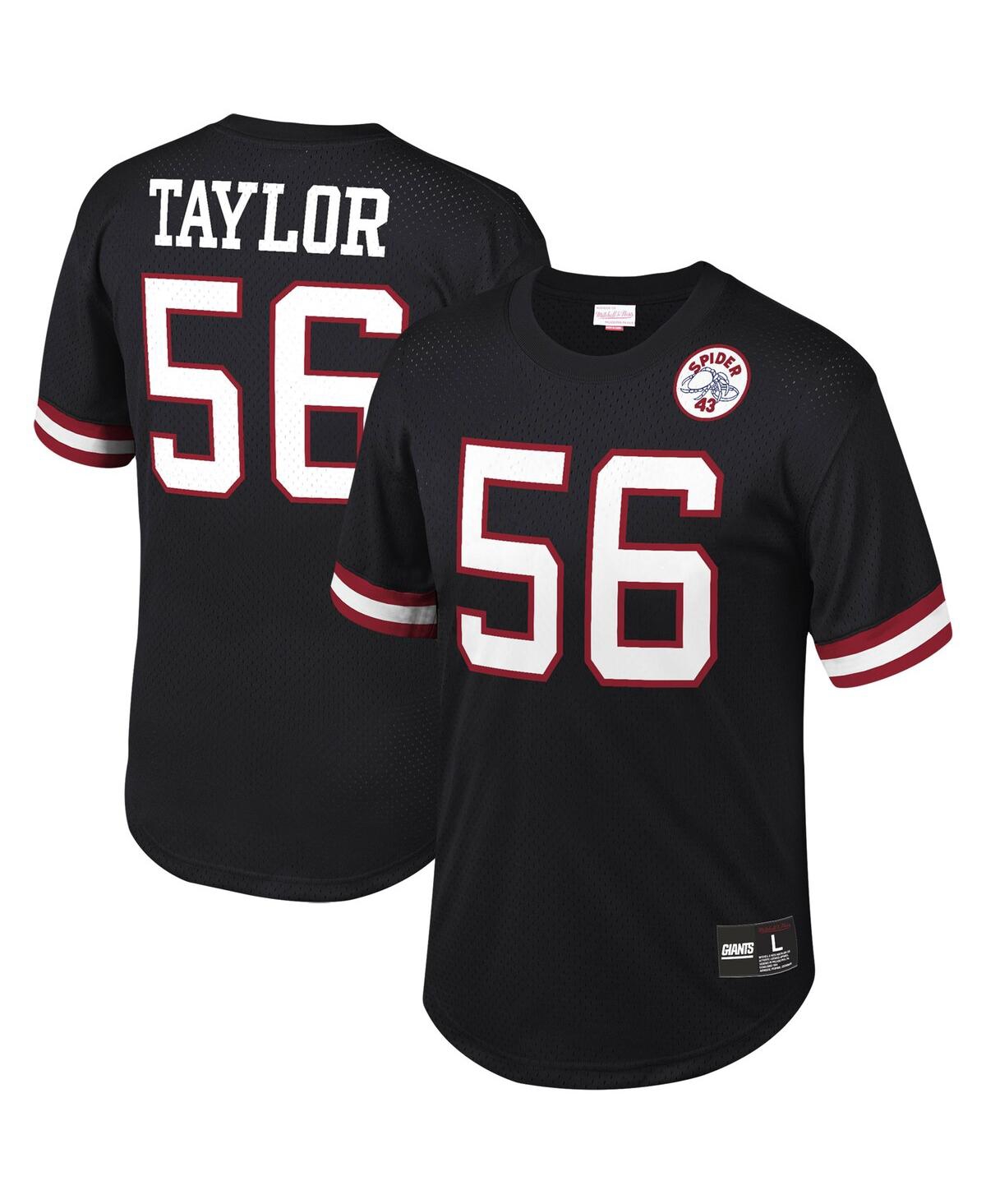 Mitchell & Ness Men's  Lawrence Taylor Black New York Giants Retired Player Name And Number Mesh Top In Black
