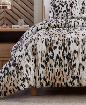 Abstract Leopard 3 Piece Comforter Set, Full/Queen