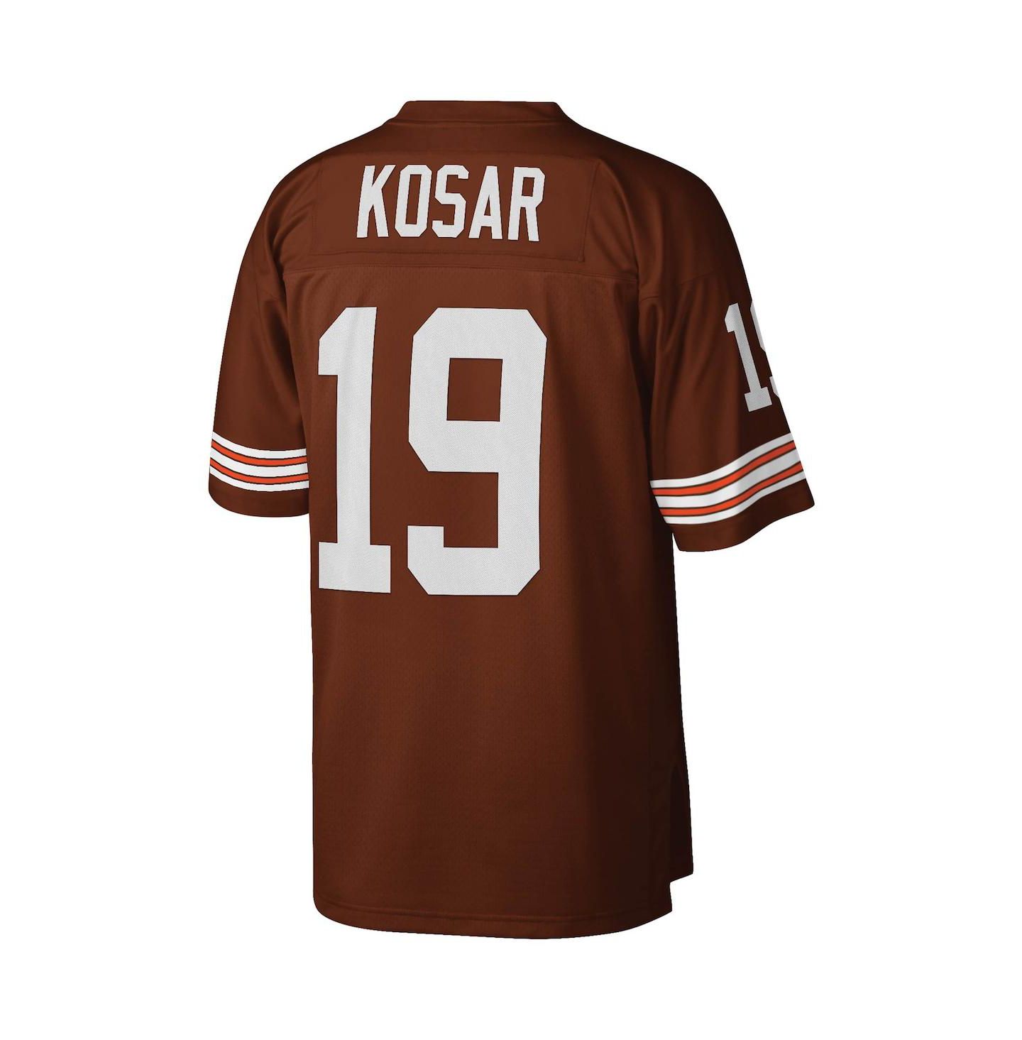 Мужской топ Mitchell & Ness Bernie Kosar Brown Cleveland Browns Legacy Replica Jersey — фото 4