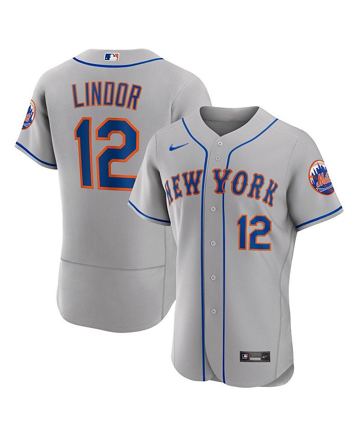 Nike Francisco Lindor Gray New York Mets Road Authentic Player