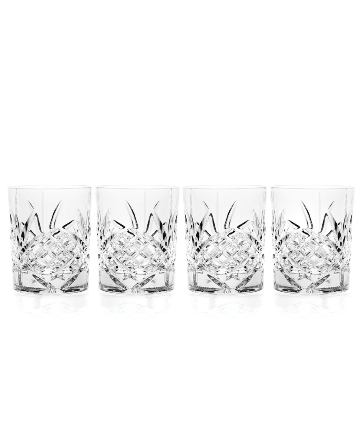 Shop Godinger Dublin Double Old-fashioned Glasses, Set Of 4 In Clear