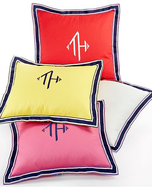 Tommy Hilfiger 18 Square Grosgrain Decorative Pillow Collection