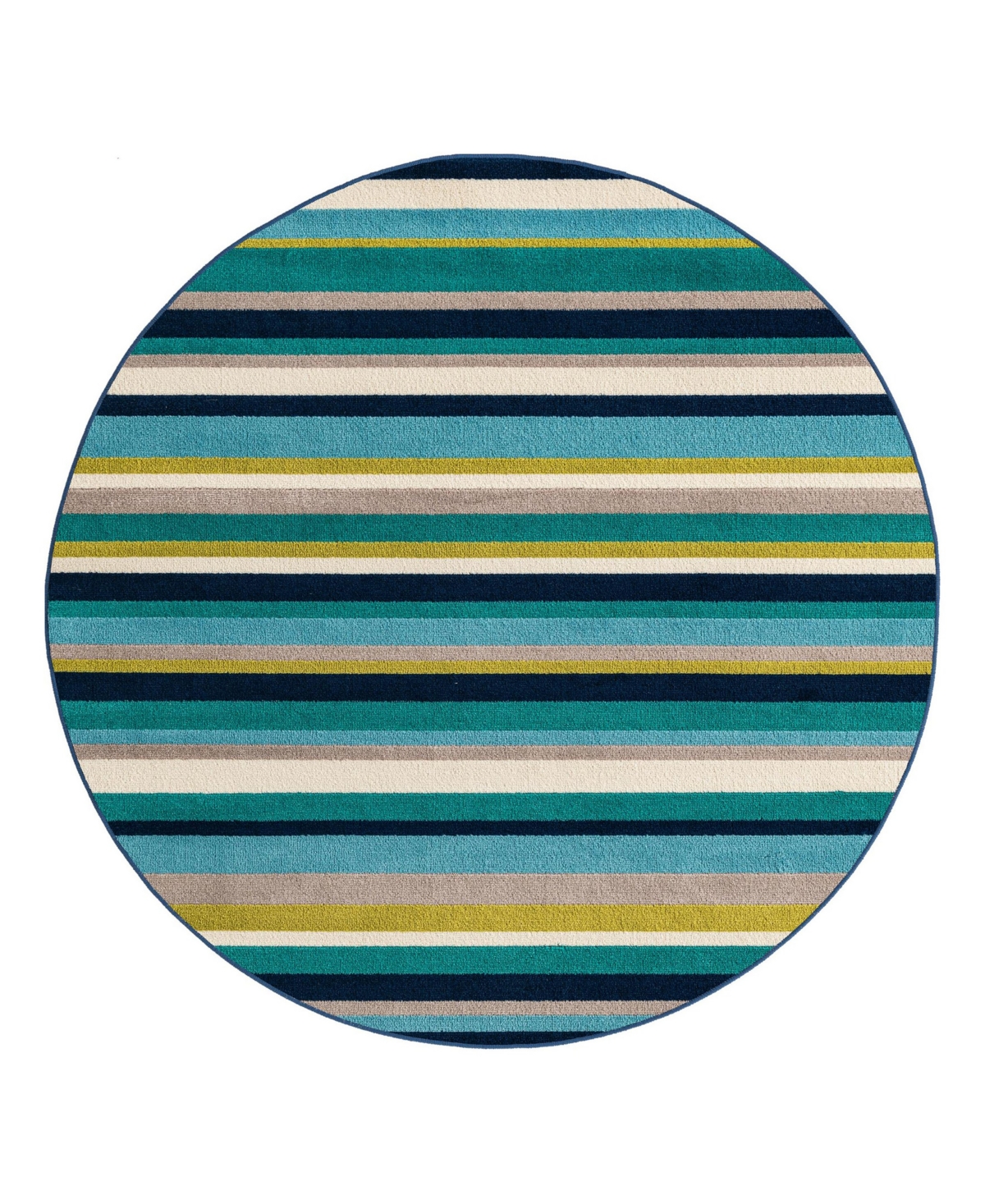 Bayshore Home Closeout!  Camelia Cam-07 5'3" X 5'3" Round Area Rug In Teal