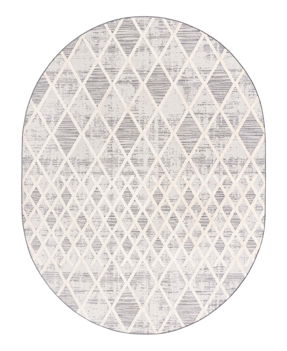 Bayshore Home Guthrie Gut-01 7'10" X 10' Oval Area Rug In Gray