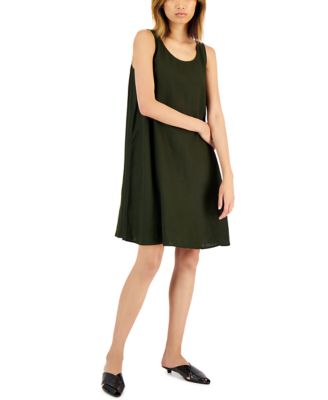 Eileen Fisher - Women's Organic Linen Scoop-Neck Dress