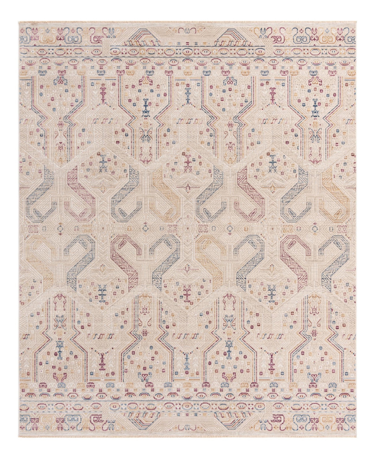 Bayshore Home Closeout!  High-low Pile Iyer Iye03 7'10" X 9'8" Area Rug In Ivory