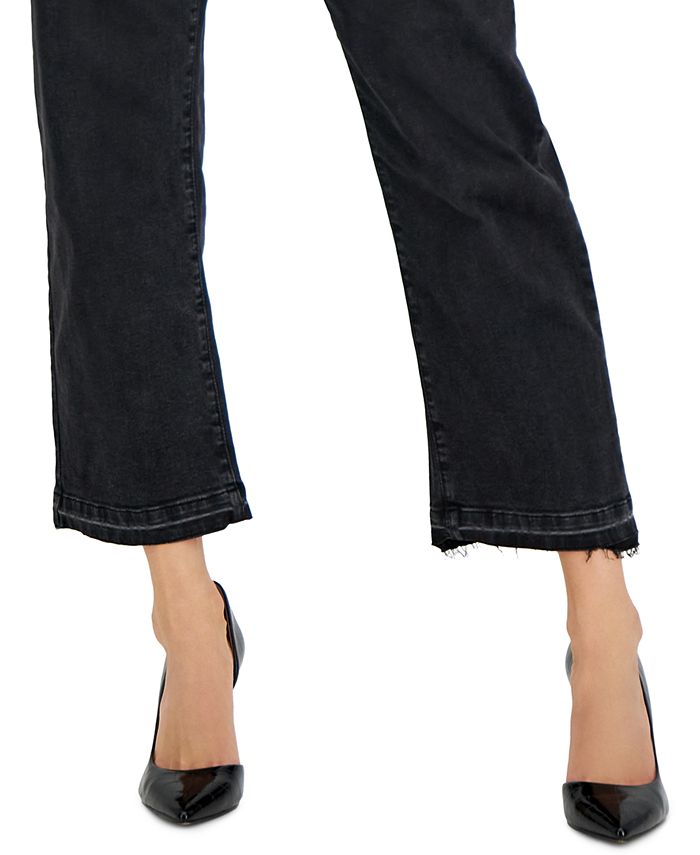 INC International Concepts Women's HighRise ButtonFly StraightLeg Jeans, Created for Macy's