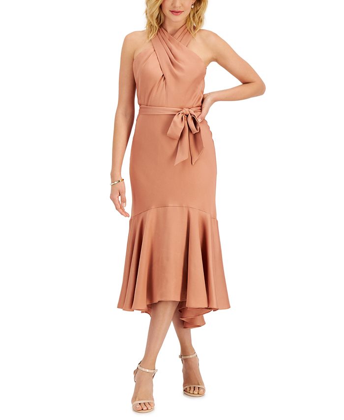 Taylor Petite Crisscross Halter Neck A line Skirt Macy s