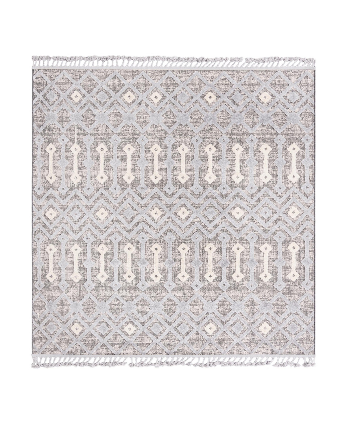Bayshore Home Guthrie Gut-02 7'10" X 7'10" Square Area Rug In Gray