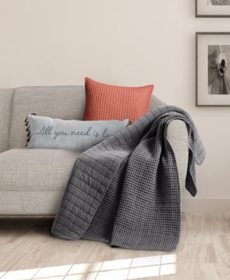 Mills Waffle Stitched Quilted Throw, 60" x 50"