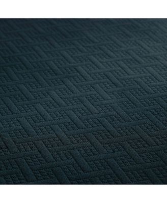 CLOSEOUT! 100% Cotton Basketweave Matelasse All-Season 3-piece Coverlet Set, King