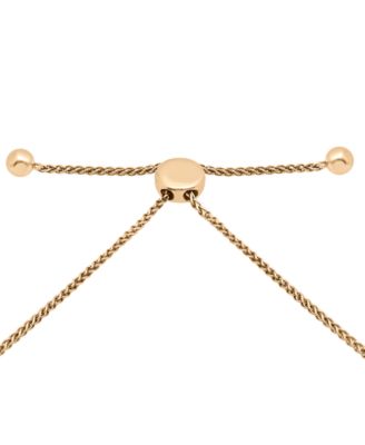 Diamond Large Link Bolo Bracelet (1/2 ct. t.w.) in Sterling Silver or 14k Gold-Plated Sterling Silver, Created for Macy's