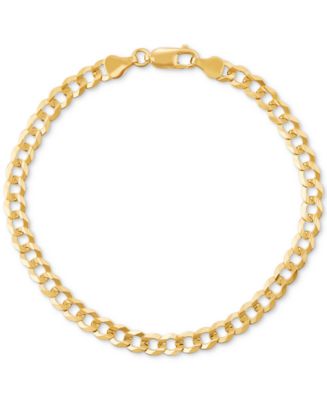 Macy's Men's Curb Chain Bracelet in Sterling Silver