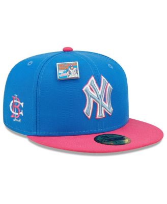 blue and pink new era hat