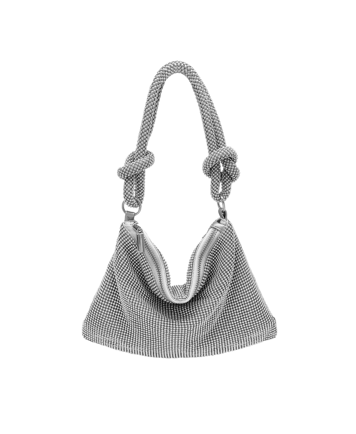 La Regale Women's Rylee Ball Mesh Pouch And Shoulder Strap In Silver-tone