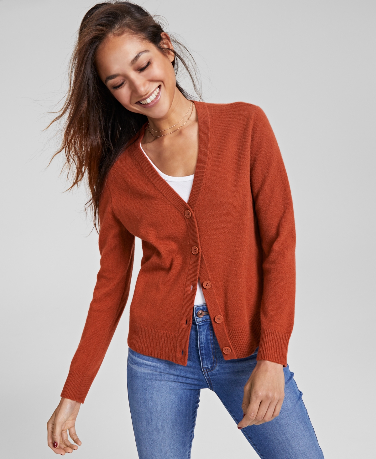 CHARTER CLUB WOMEN'S 100% CASHMERE CARDIGAN, CREATED FOR MACY'S