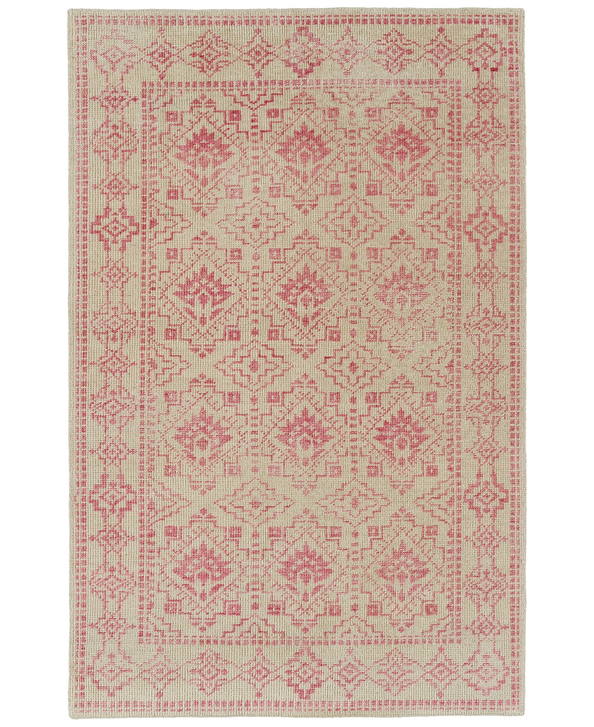 Hilary Farr Knotted Earth Hke03 Area Rug, 2' X 3' In Pink
