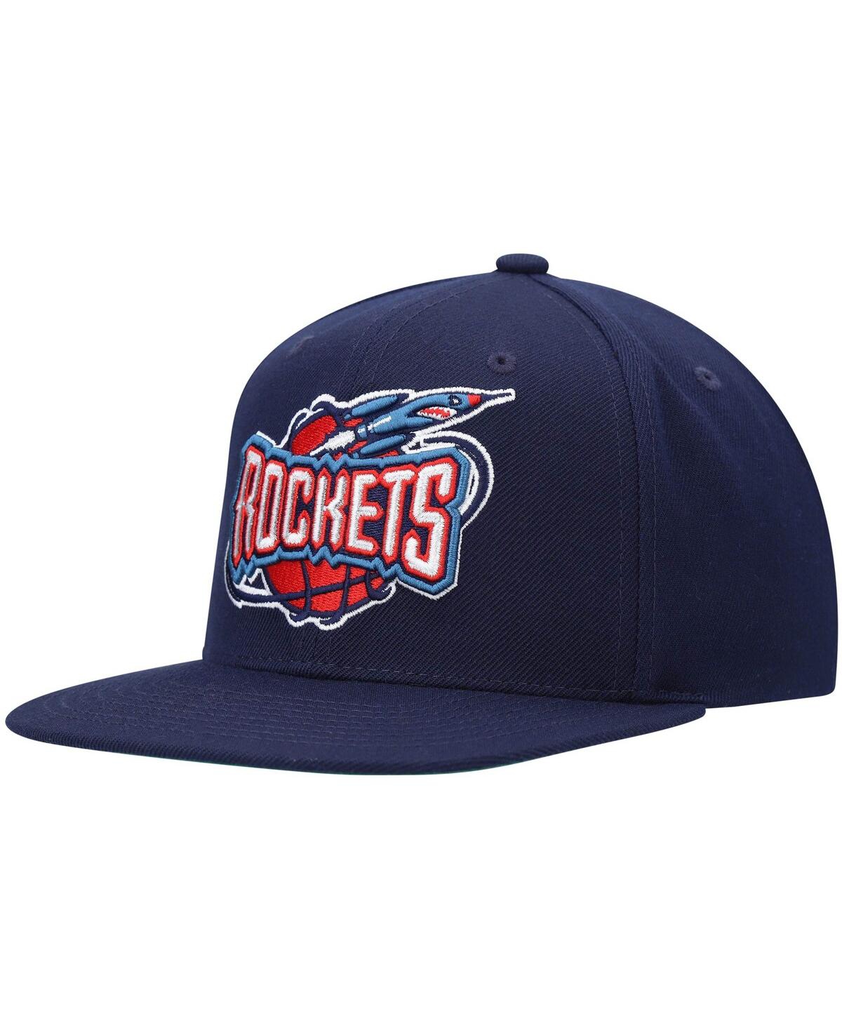 Mitchell & Ness Men's  Navy Houston Rockets Hardwood Classics Team Ground 2.0 Snapback Hat In Navy