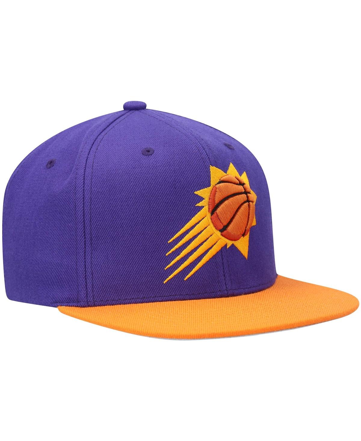 Mitchell & Ness Men's  Purple And Orange Phoenix Suns Team Two-tone 2.0 Snapback Hat In Purple,orange