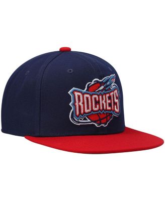 Men's Navy and Red Houston Rockets Hardwood Classics Team Two-Tone 2.0 Snapback Hat