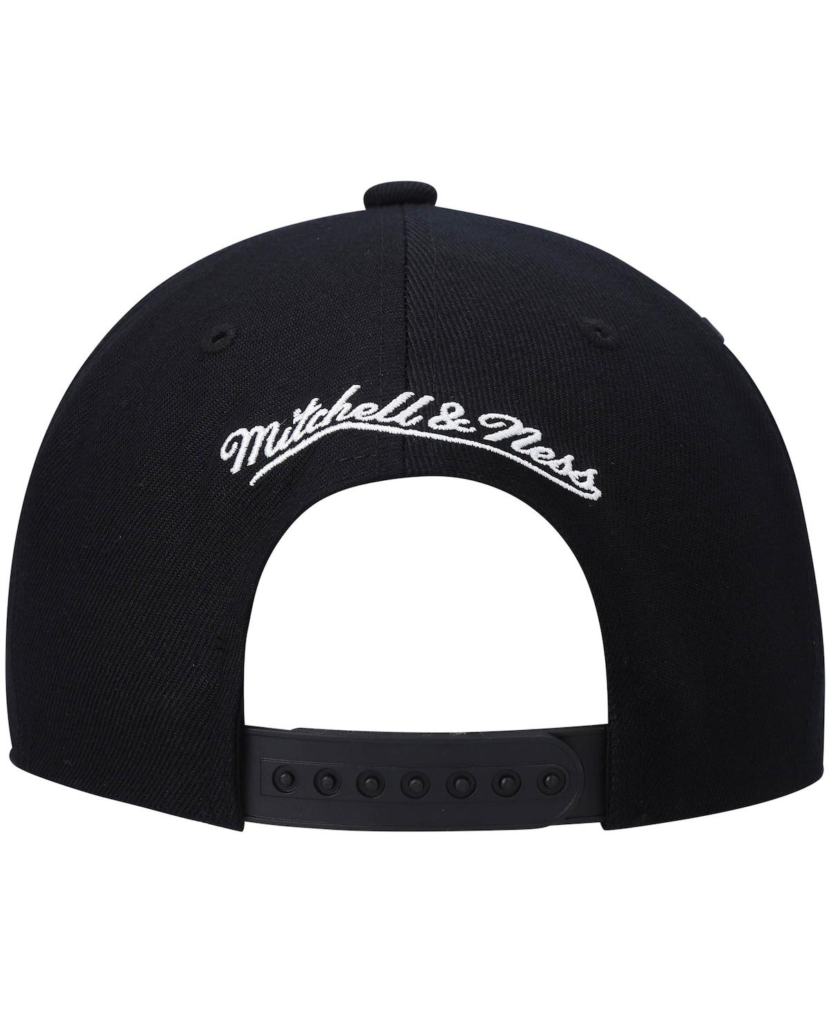 Shop Mitchell & Ness Men's  Black Denver Nuggets Hardwood Classics Script 2.0 Snapback Hat