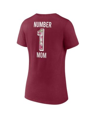Women's Burgundy Washington Commanders Team Mother's Day V-Neck T-shirt