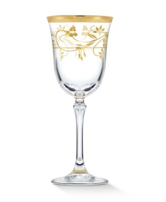 4 Piece Rosalia Flower White Wine Set
