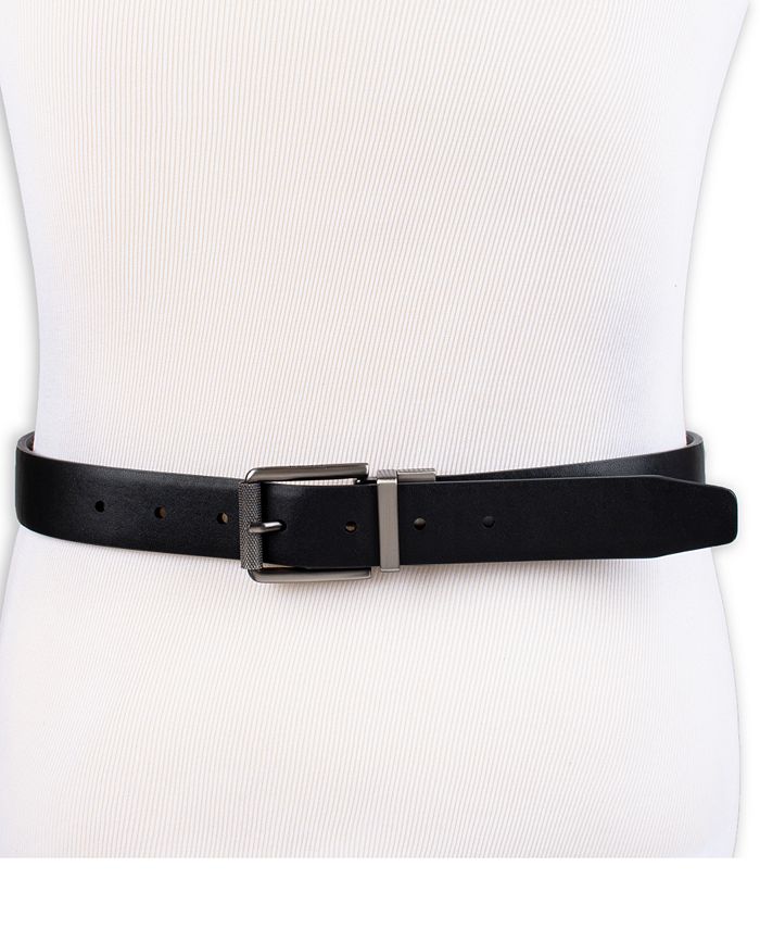 Cole Reaction Men's Reversible FauxLeather Stretch Dress Belt