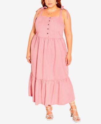 macys plus size pink dresses