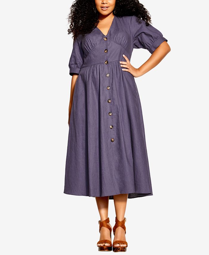 City Chic Plus Size Sunset Stroll Dress Macy s