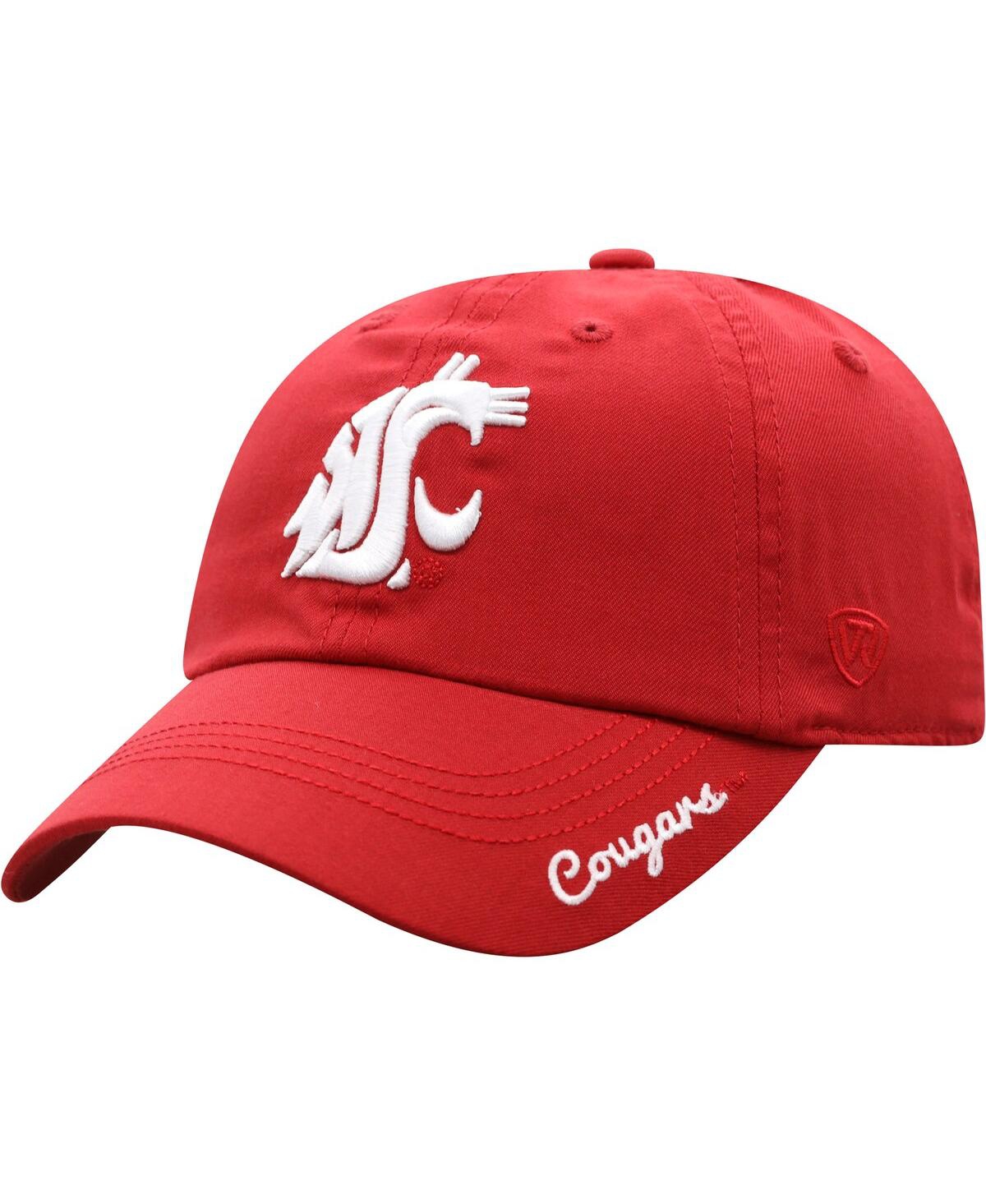 Top Of The World Women's  Cardinal Washington State Cougars Staple Adjustable Hat