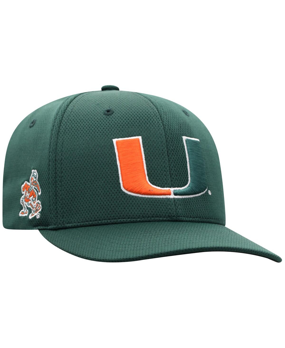 Men's Top Of The World Green Miami Hurricanes Reflex Logo Flex Hat - Green