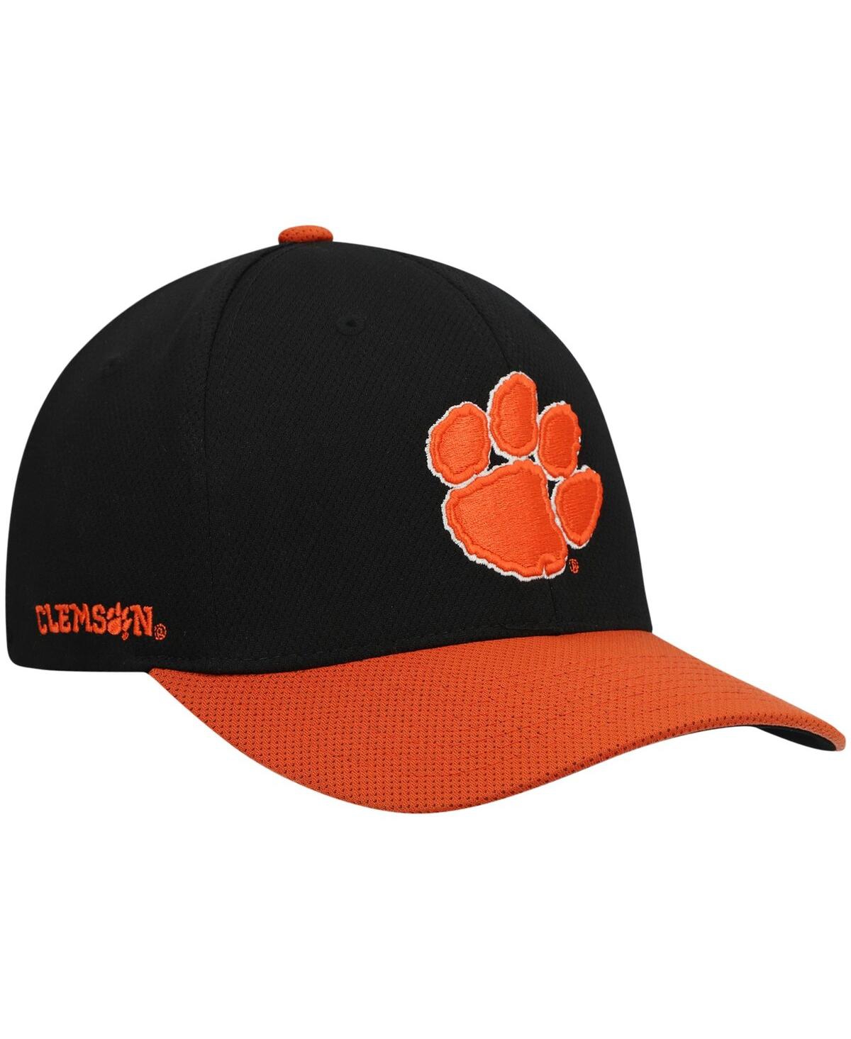 Shop Top Of The World Men's  Black, Orange Clemson Tigers Two-tone Reflex Hybrid Tech Flex Hat In Black,orange
