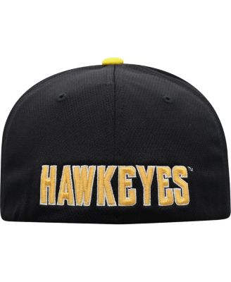Men's Black, Gold Iowa Hawkeyes Two-Tone Reflex Hybrid Tech Flex Hat