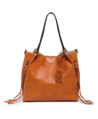 Daisy Large Leather Crossbody Tote Bag
