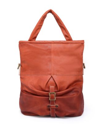 Sweet Lotus Leather Bucket Bag