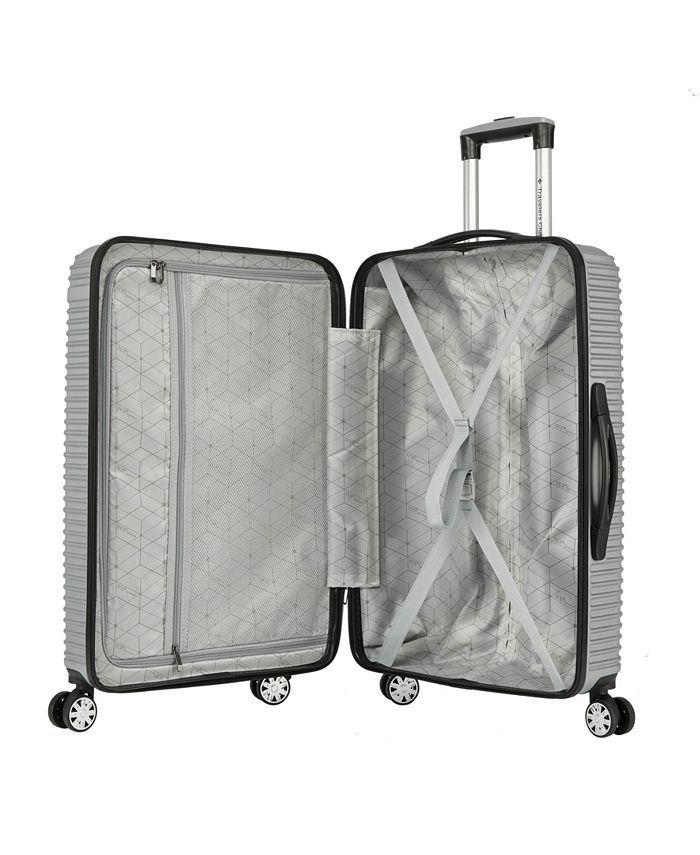 travelers club basette 3 pc hardside luggage set